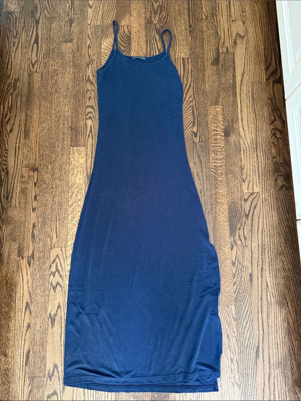 Brandy Melville Navy Blue Spaghetti Strap Maxi Dress